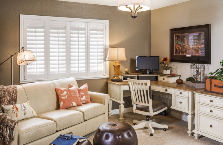 Home Office Plantation Shutters In Las Vegas